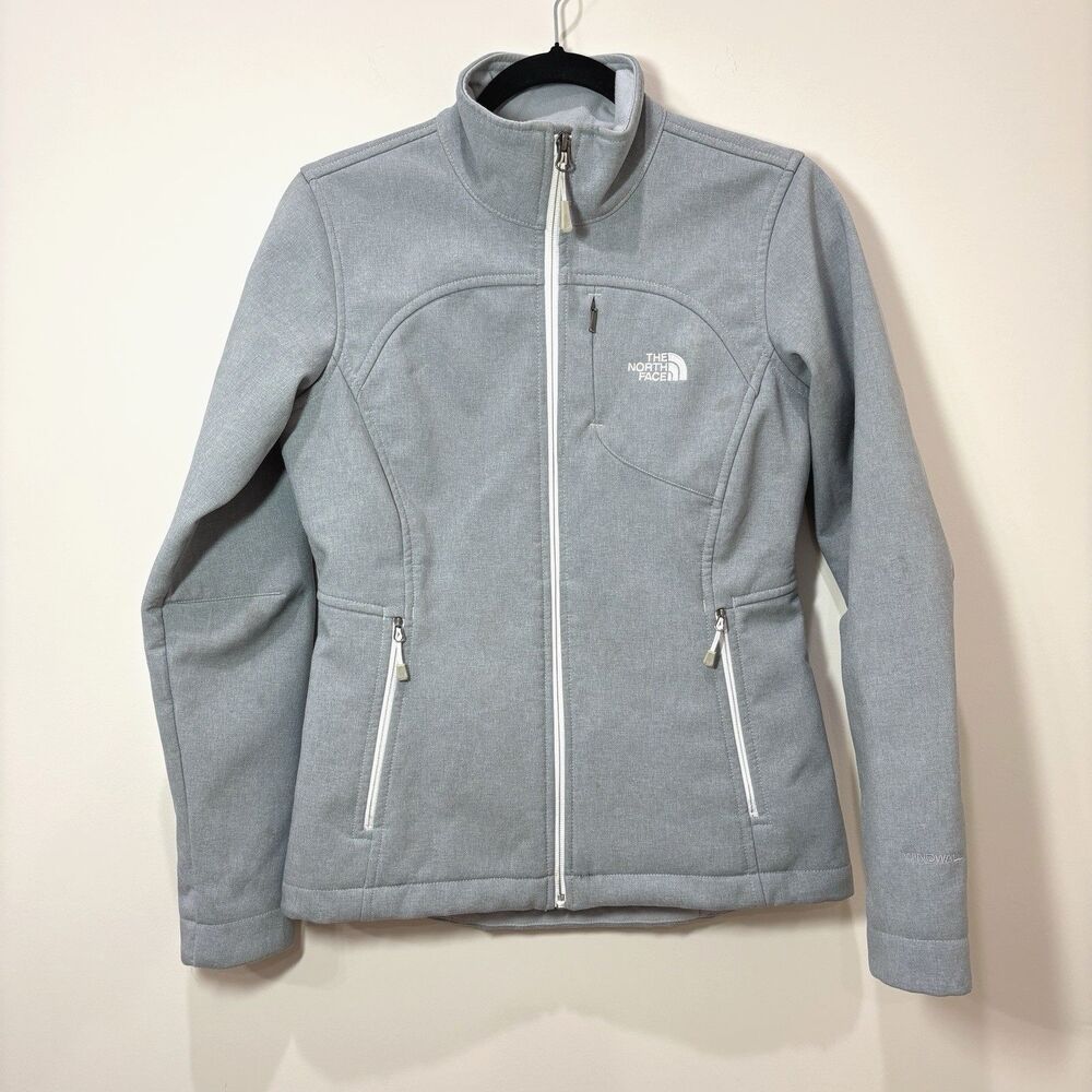 The North Face Windwall Women’s Gray Full Zip Softshell Jacket Size S Outdoors